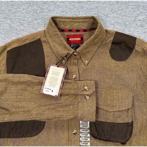 Braeval Artemis Shooting Shirt Womens Large Shetland Flannel Herringbone NEW